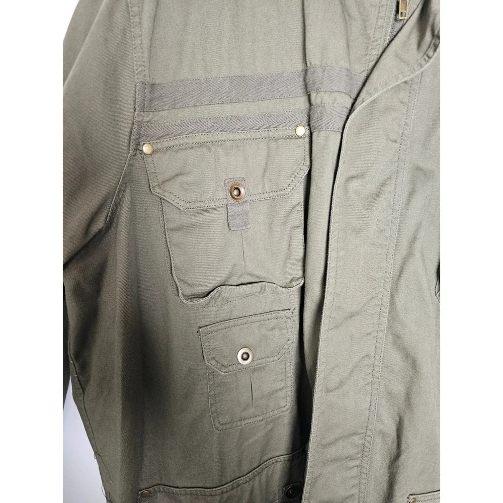 [Gorpcore] Boulder Creek Field Jacket Mens 2XL Tall Olive Green Cargo Utility